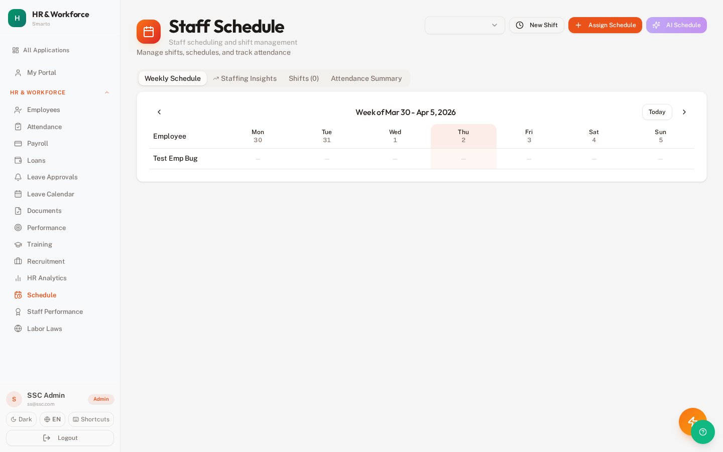 Schedule